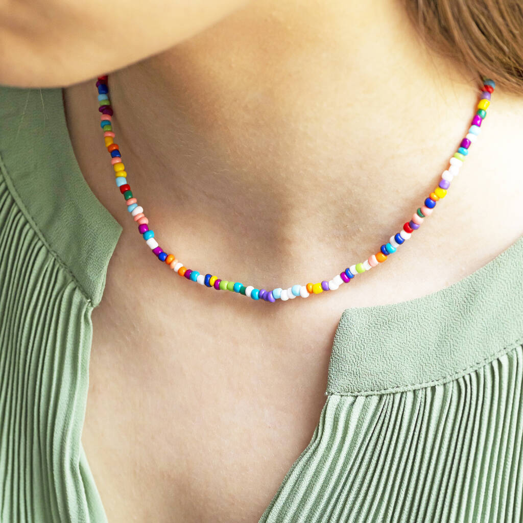 Multi Coloured Beaded Necklace, 1 of 11