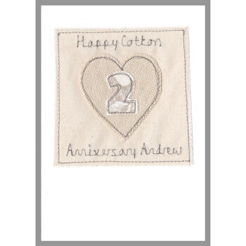 Personalised Heart Wedding Anniversary Card For Him, 3 of 9