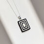 Matching Earrings And Necklace Stripey Rectangle Set, thumbnail 9 of 12