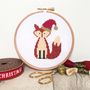 Christmas Fox Cross Stitch Kit, thumbnail 1 of 3