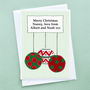 'Christmas Baubles' Personalised Christmas Card, thumbnail 3 of 4