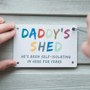 Dad's Shed Sign With Greetings Card, 2 of 6