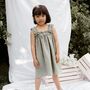 Mint Embroidered Cotton Gauze Children's Dress, thumbnail 2 of 4