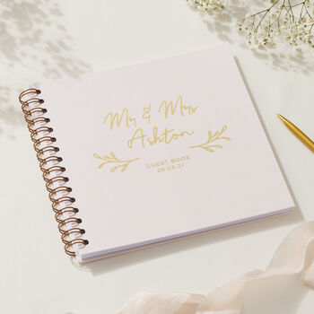 Personalised Gold Foil Wedding Guestbook, 2 of 4