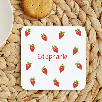 Personalised Strawberries Coaster, 2 of 2