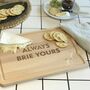 'Always Brie Yours' Cheese Board 5th Anniversary Gift, thumbnail 5 of 6
