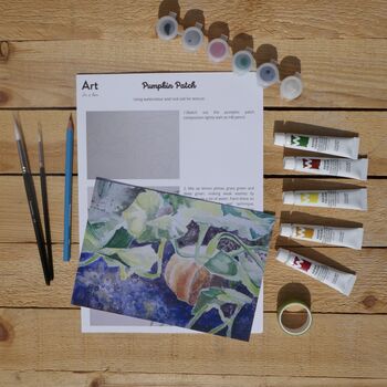 Autumnal Watercolour Art Box Learn To Paint, 6 of 12
