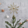 Gold Christmas Tree Star Topper, thumbnail 1 of 2