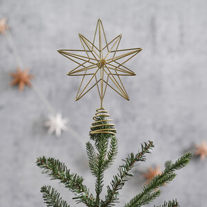 Tree Topper for Small Christmas Tree, Straw Christmas Stars, Tree  Decoration, 