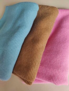 Pure Cashmere Ribbed Scarf Shawl Gift Boxed, 2 of 11