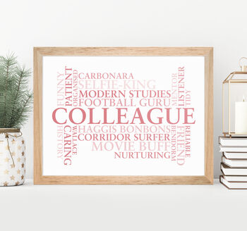 Favourite Words Personalised Word Cloud Print, 7 of 12