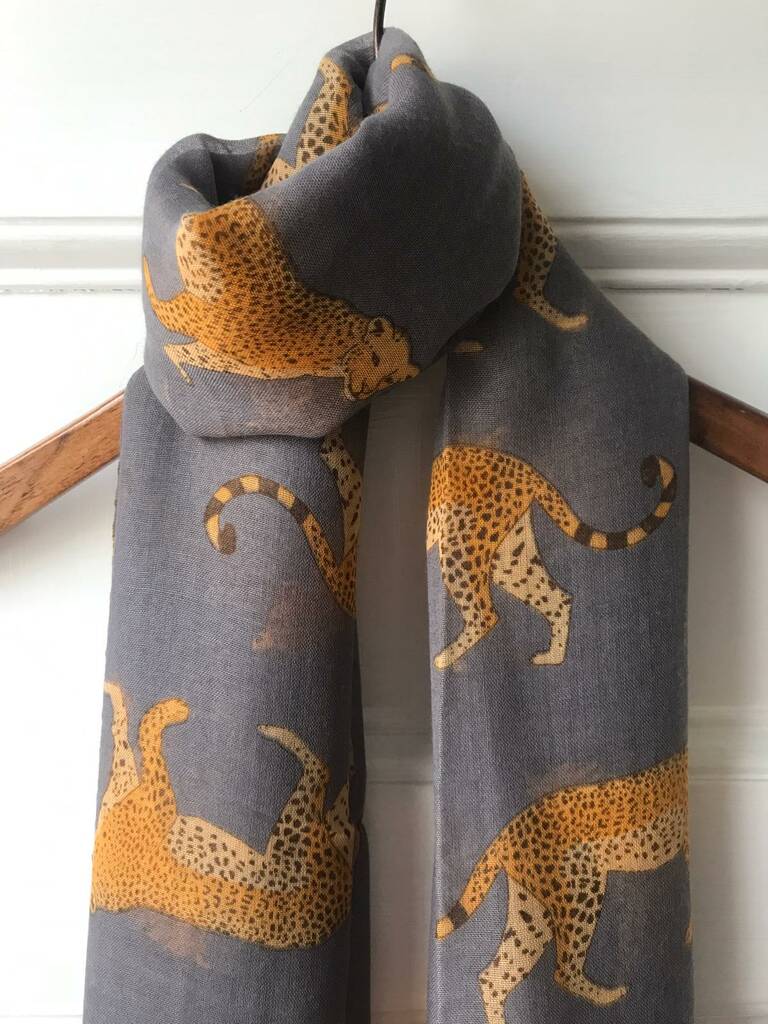 Wild Cheetah Scarf By French Grey Interiors