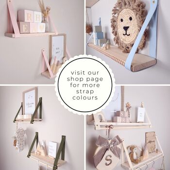 Floating Pair Of Nursery Shelves With Rail, 4 of 9
