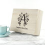 Personalised Wooden Initial Tea Storage Box, thumbnail 3 of 8