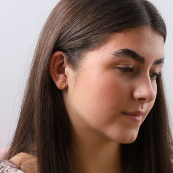 Sterling Silver Daisy Enamel Earrings For Easter, 3 of 5