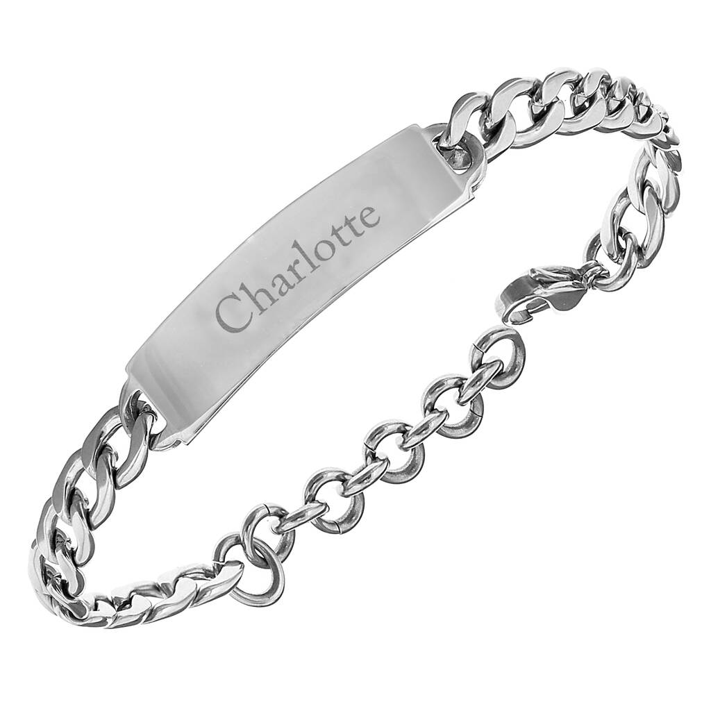 personalised stainless steel bracelet