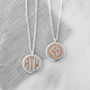 Sterling Silver Rose Gold Plated Monogram Necklace, thumbnail 6 of 7
