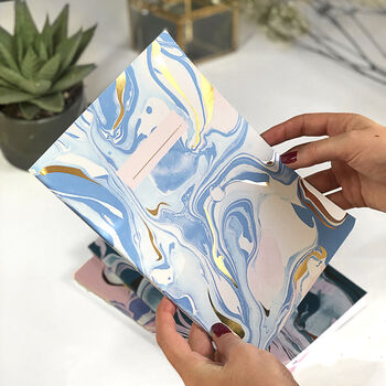 Hand Marbled Gold Foil Notebook Pack, 8 of 9