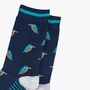 Kingfisher Birds Bamboo Socks Men's Navy Blue, thumbnail 2 of 4