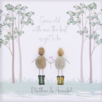 Personalised Love Grow Old With Me Pebble Picture, 3 of 3