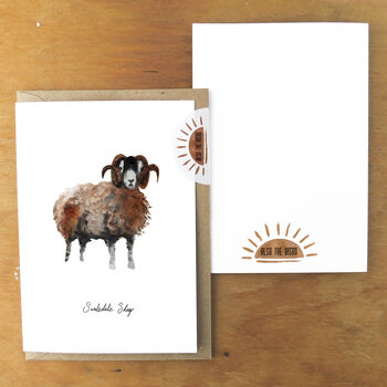 Flock Swaledale Sheep Greetings Card, 6 of 7