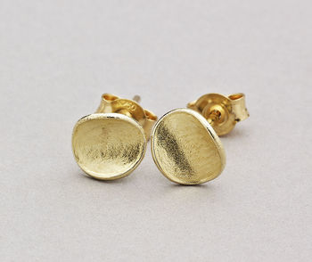 Honesty Stud Earrings Silver Or 18ct Gold, 3 of 6
