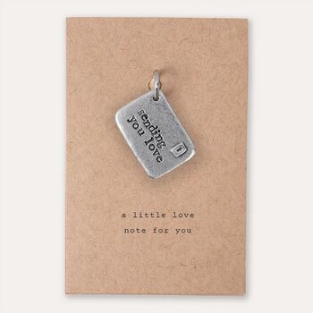 'Sending You Love' Envelope Charm, 2 of 4