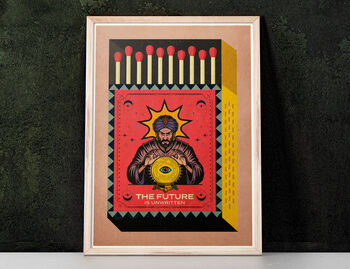 Fortune Teller Matchbox Art Print Poster, 3 of 4