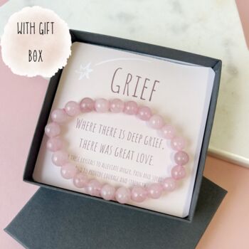 Grief Loss Bereavement Gift Bracelet Rose Quartz, 5 of 5