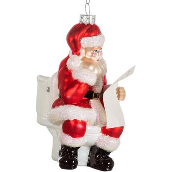 Santa On The Loo Bauble, 2 of 3