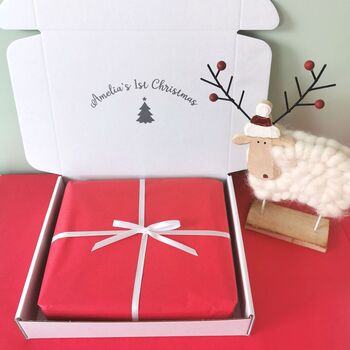 Personalised Baby's First Christmas Bodysuit Gift Set, 2 of 10