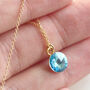 Gold Filled Necklace With Round Swarovski Birthstone, thumbnail 7 of 8