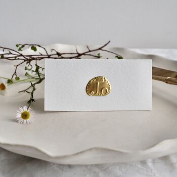 Handmade Gold Foil Personalised Name Place Cards, 2 of 8