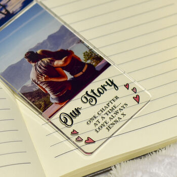 Personalised Our Story Photo Strip Acrylic Bookmark, 4 of 6