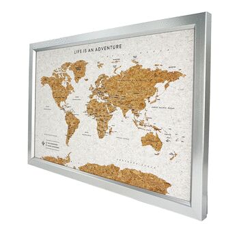 Travel Gifts World Map Cork Board With Pins, 5 of 11