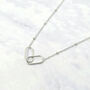 Interlocking Paperclip Infinity Silver Necklace, thumbnail 1 of 4