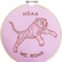 Hear Me Roar Embroidery Hoop Kit, thumbnail 2 of 6