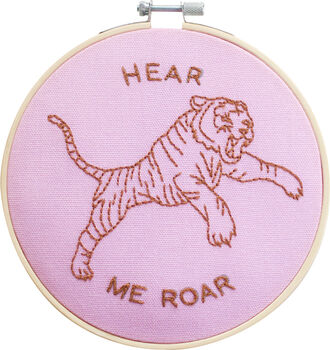Hear Me Roar Embroidery Hoop Kit, 2 of 6