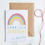 Personalised Good Luck Card With Rainbow, thumbnail 1 of 2
