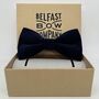 Velvet Bow Tie In Navy, thumbnail 2 of 2