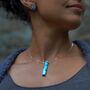 Ice Blue Glass And Sterling Silver Pendant Necklace, thumbnail 7 of 12