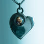 Personalised Heart Hidden Photo Necklace In Sterling Silver, thumbnail 1 of 10