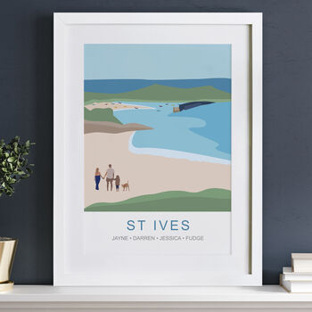 Personalised St Ives Beach Family Art, 4 of 9