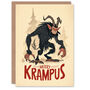 Merry Krampus German Fairytale Anti Xmas Cartoon Christmas Card, thumbnail 1 of 6