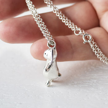 Sterling Silver Bunny Rabbit Necklace, 3 of 6