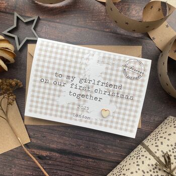 To My Girlfriend On Our First Christmas Card Personalised, 2 of 4