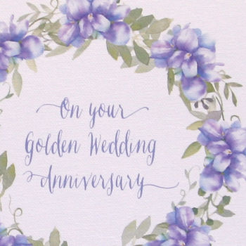 Golden Wedding Anniversary Canvas Print, 4 of 4