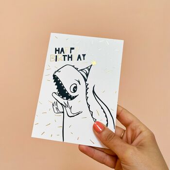 Dinosaur Birthday Card With Confetti Envelope, 5 of 5
