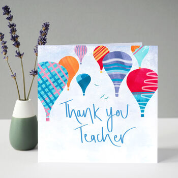 Thank You Teacher Balloons Card, 7 of 7