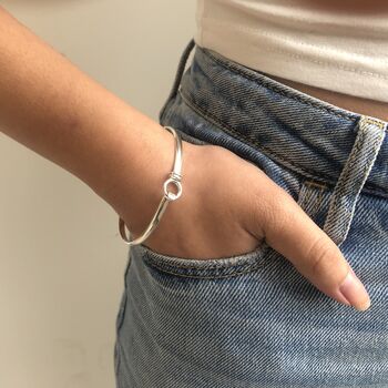 Personalised Sterling Silver Bangle Bracelet, 2 of 11